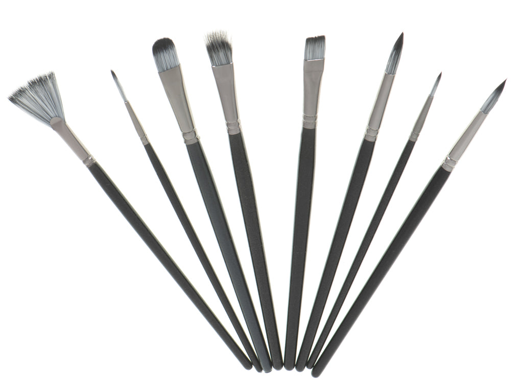 Set 15 pensule pentru pictat de diferite dimensiuni, Zola, cu husa pentru depozitare, neagra, 27x14x3 cm Set 15 pensule pentru pictat de diferite dimensiuni, Zola, cu husa pentru depozitare, neagra, 27x14x3 cm